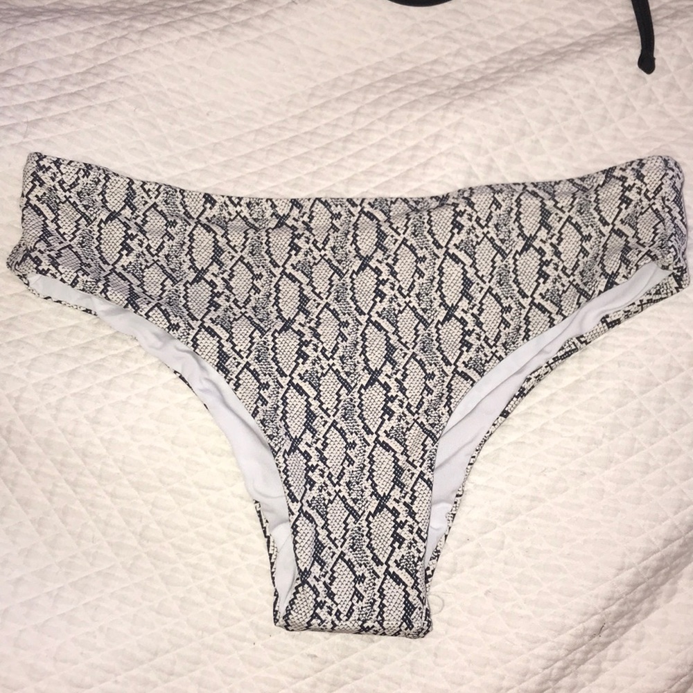 snake skin bikini bottoms